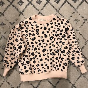 Girls Zara leopard print sweatshirt/top